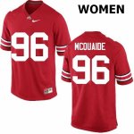 NCAA Ohio State Buckeyes Women's #96 Jake McQuaide Red Nike Football College Jersey VZB3245RR